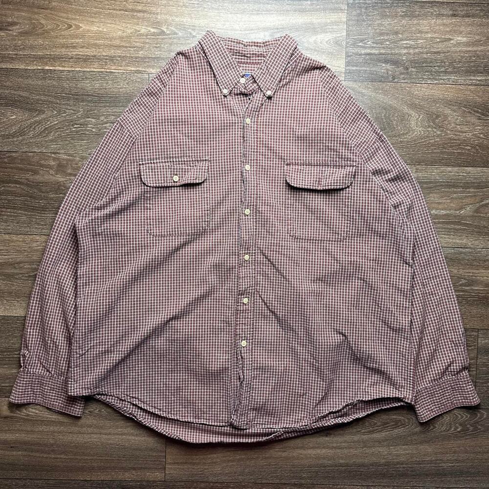 Vintage Red & White Gingham Button Up Shirt